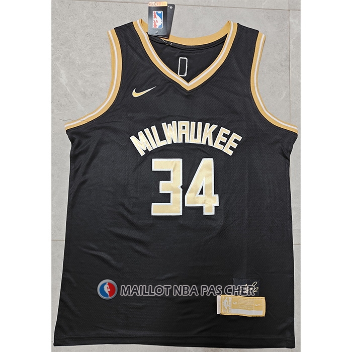 Maillot Milwaukee Bucks Giannis Antetokounmpo Select Series Or Noir